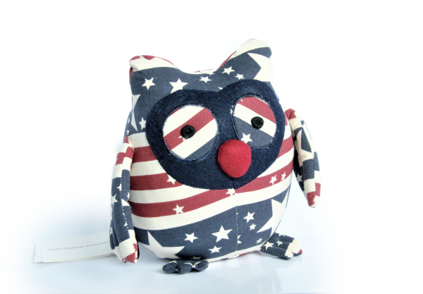 US Flag Owl Décor